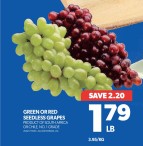 GREEN OR RED SEEDLESS GRAPES