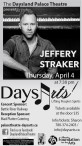 The Daysland Palace Theatre Presents JEFFERY STRAKER